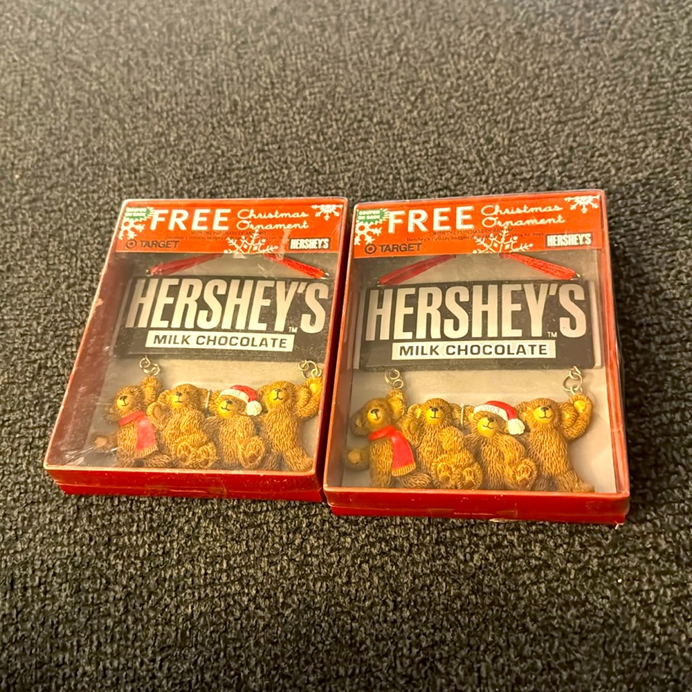 Hersheys Candy Bar Four Bears 2003 Christmas Ornaments (2)